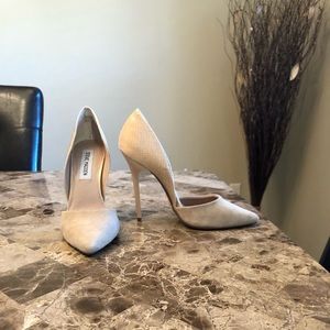 Steve Madden stilettos, nude, suede, size 6.5